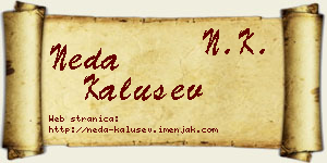 Neda Kalušev vizit kartica